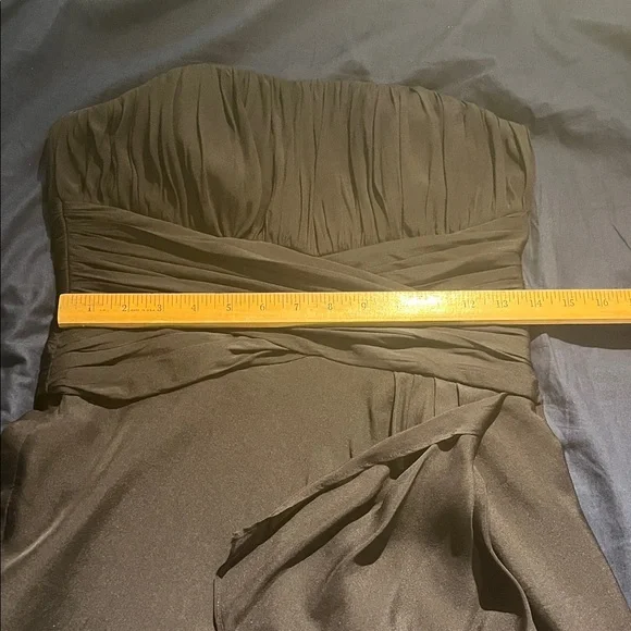 100% Silk WHBM Strapless Black Cocktail Homecoming Dress size 4 natural fibers - Picture 6 of 10